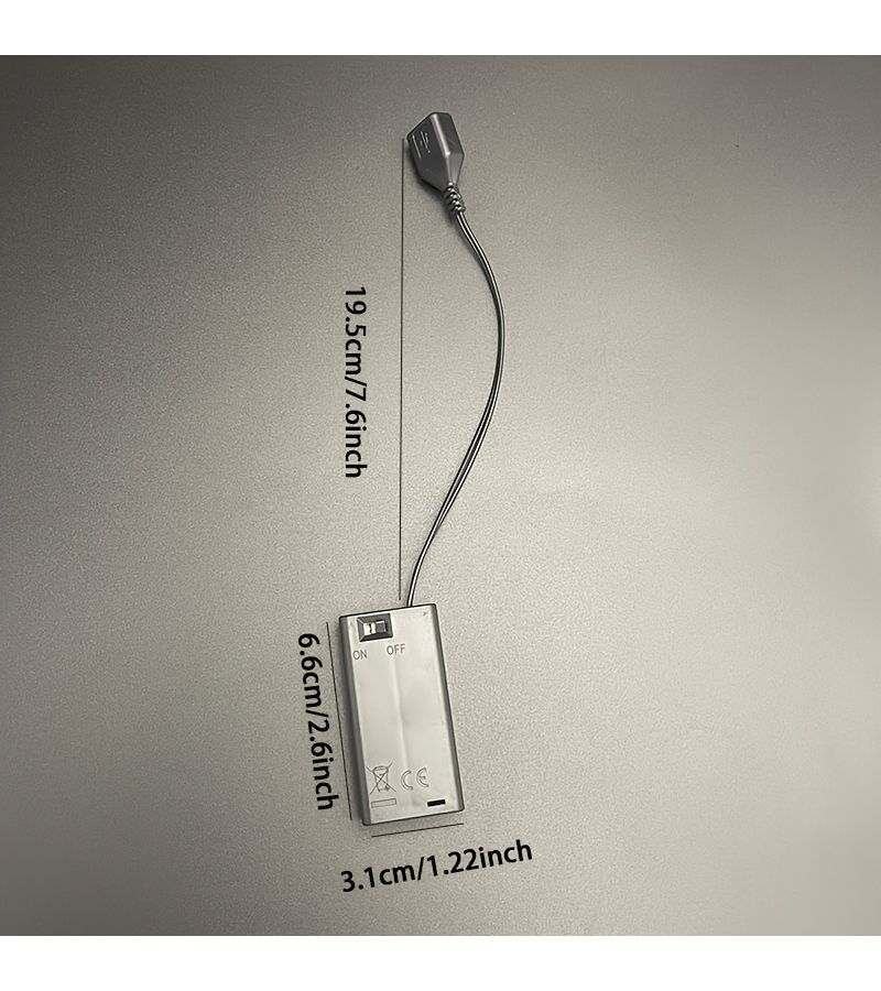 1. صندوق بطاريات AA يتسع لبطاريتين بشكل متسلسل مع مفتاح USB موصل بلاستيكي محمول قابل لإعادة الاستخدام (قطعة واحدة) - Image 2