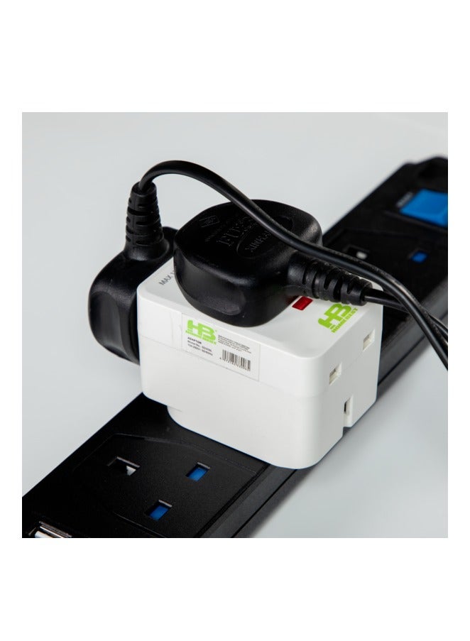 HB 3 Way Sockets Power Adaptor Multi-Plug 13A White - Image 4