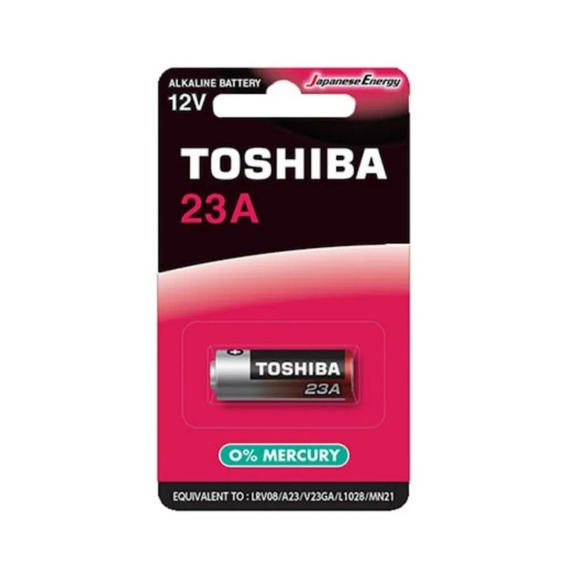 بطارية توشيبا 23A القلوية 12V طاقة بدون زئبق - قطعة واحدة