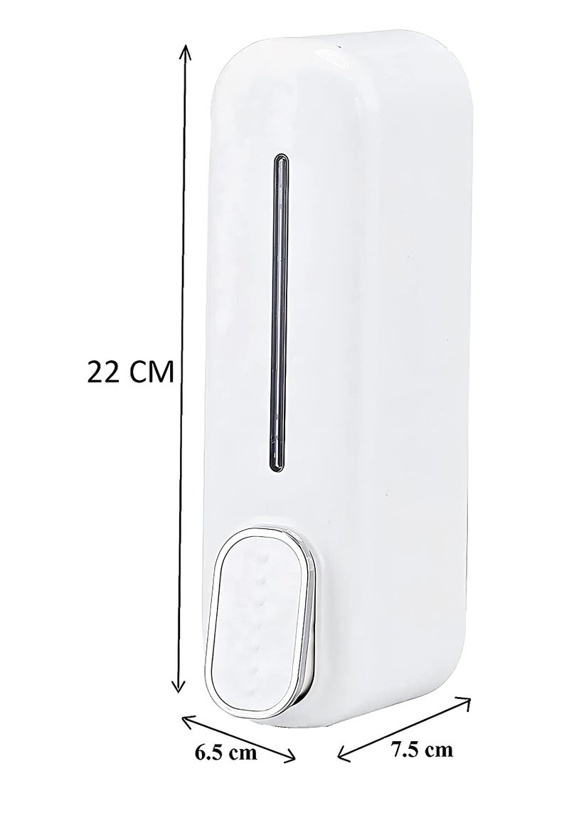 Carnival ABS Wall Mounted Manual Soap Dispenser 350ml Liquid, Soap, Lotion, Shampoo, Conditioner Dispenser for Bathroom,Kitchen and Washbasin(White ABS) - Image 4