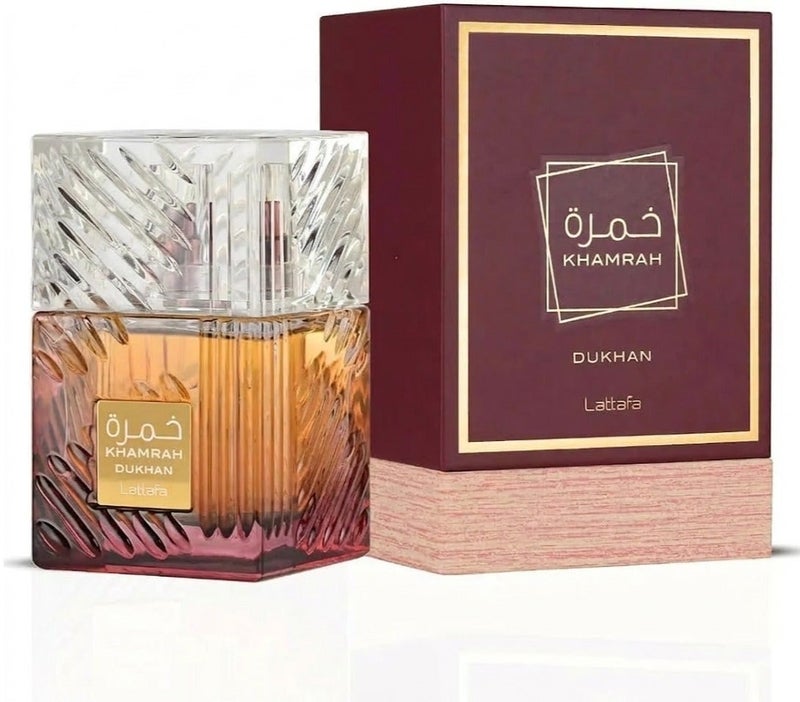 Lattafa Khamrah Dukhan - Luxury Intense Eau De Parfum (100ml) Special Edition Gift Set - Image 2