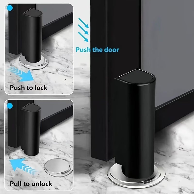 Silent Ultra Thin Indoor Bathroom Door Latch 3pcs Upgraded Gray No Punching - Image 1