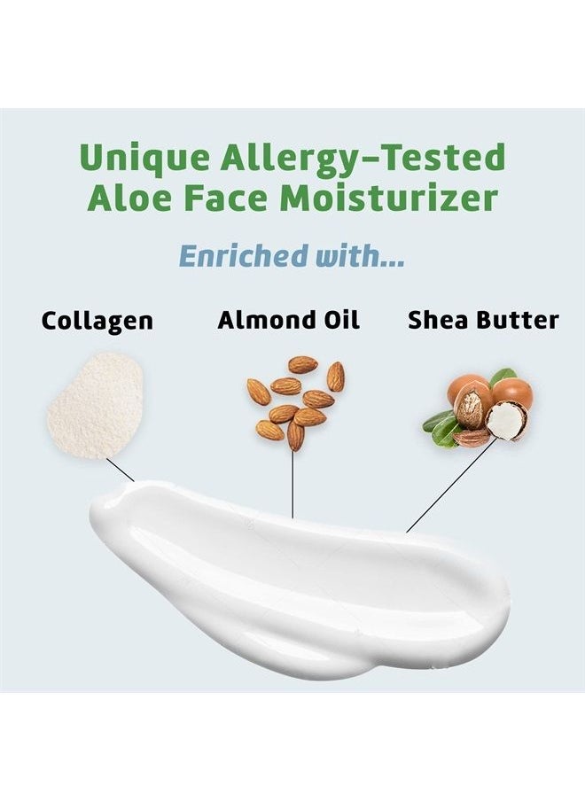 De La Cruz - Aloe Vera Face Moisturizer - Natural Aloe Cream for Face, Hands and Body, 4 OZ - Image 1