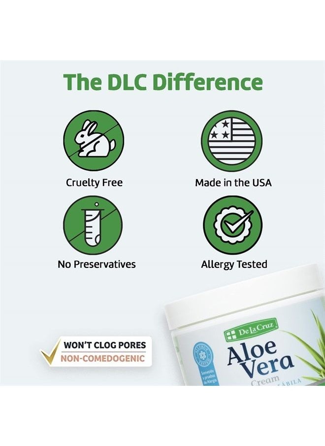De La Cruz - Aloe Vera Face Moisturizer - Natural Aloe Cream for Face, Hands and Body, 4 OZ - Image 1