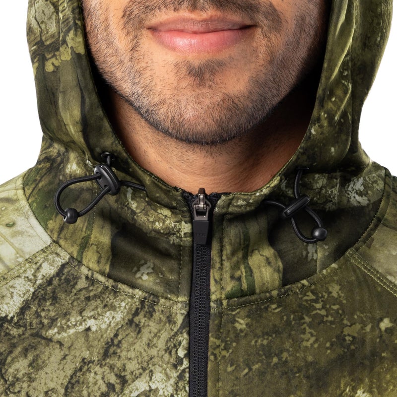 Realtree Men's Performance Bonded Fleece Zip Hoodie, Realtree APX, Large - Image 2