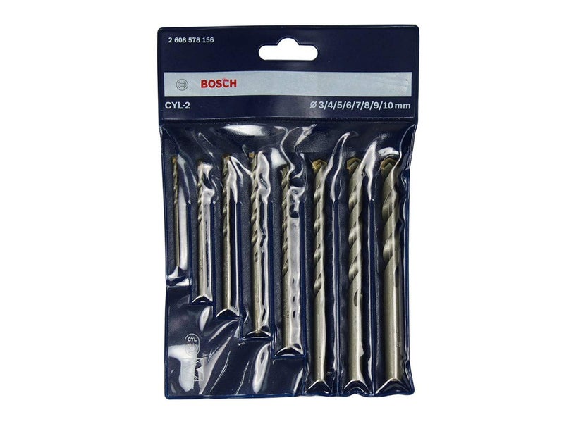 BOSCH Professional Impact Drill Bit / Masonry Drill Bit Set With Diameter 3mm, 4mm, 5mm, 6mm, 7mm, 8mm, 9mm, 10mm, Pack Of 8 - Image 1
