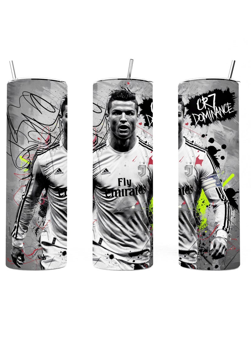 MEC Football Player Tumbler With “Ronaldo number 7” Design Printed - Image 1