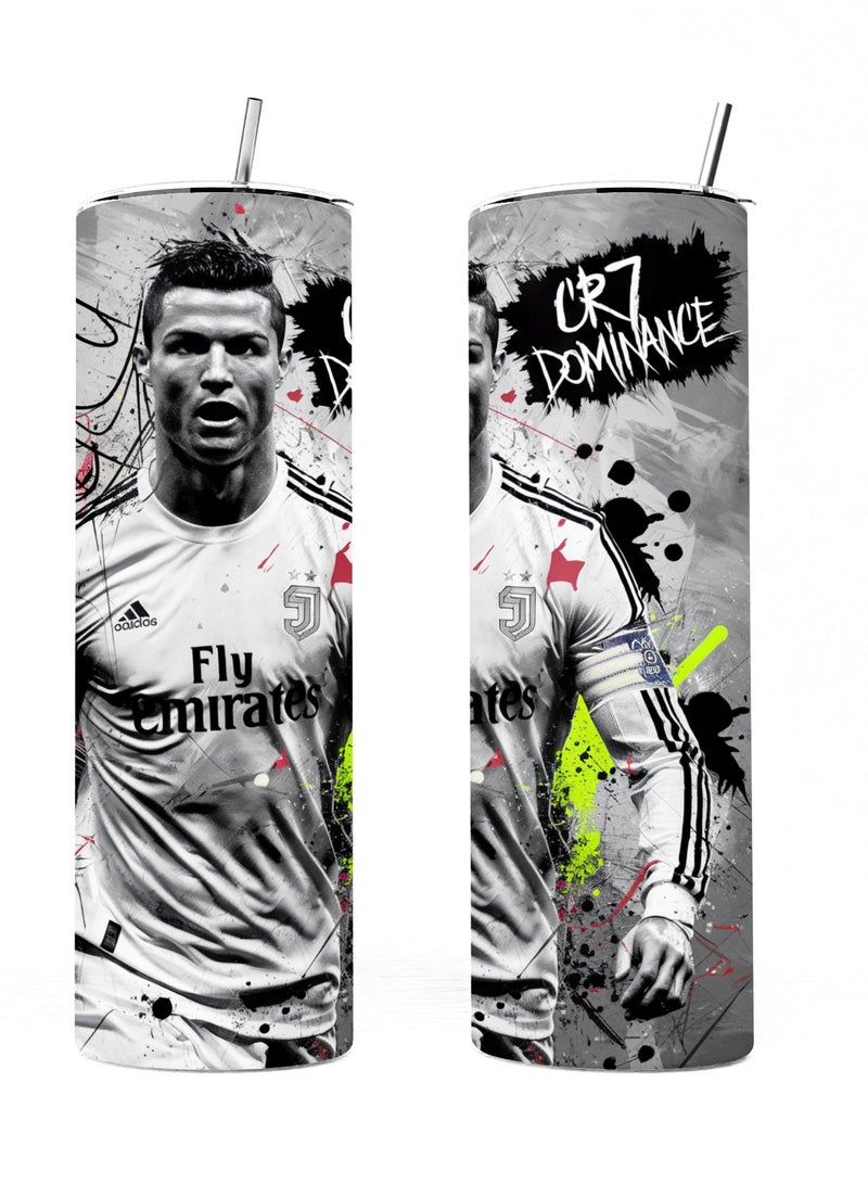 MEC Football Player Tumbler With “Ronaldo number 7” Design Printed - Image 2