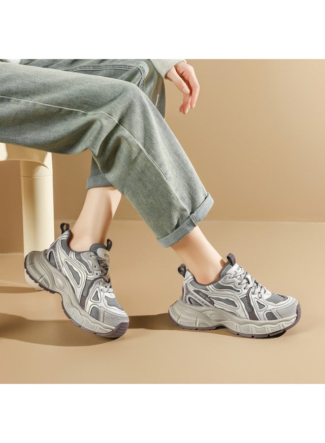 St&Sat Mesh Options】new Fashion Thick-sole Dad Shoes, Running Sneakers, Casual Sports Shoes, Breathable And Comfortable Women's Footwear - Image 5