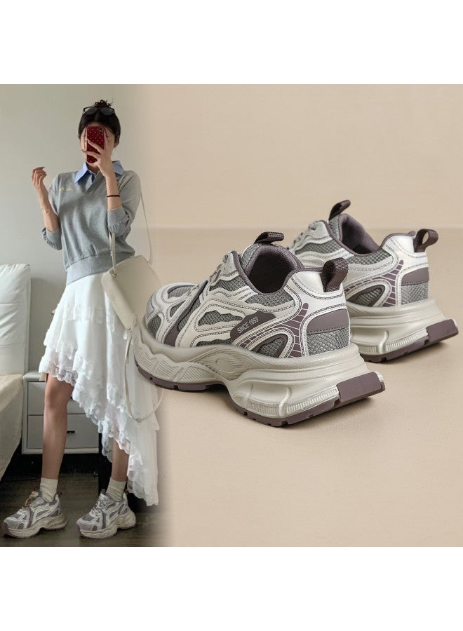 St&Sat Mesh Options】new Fashion Thick-sole Dad Shoes, Running Sneakers, Casual Sports Shoes, Breathable And Comfortable Women's Footwear - Image 2
