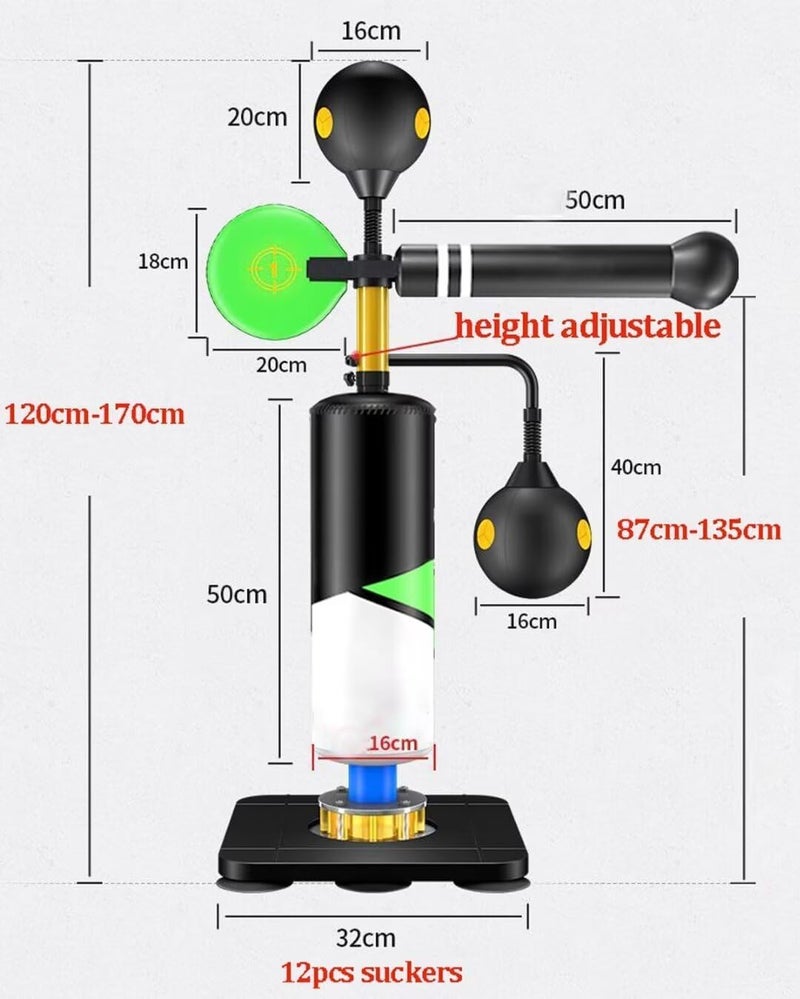 PROFFIX Punching Bag with Stand, Boxing Bag for Teens & Adults - Height Adjustable - Speed Bag for Training, Boxing Equipment, Stress Relief & Fitness (Kids Boxing Trainer) - Image 1