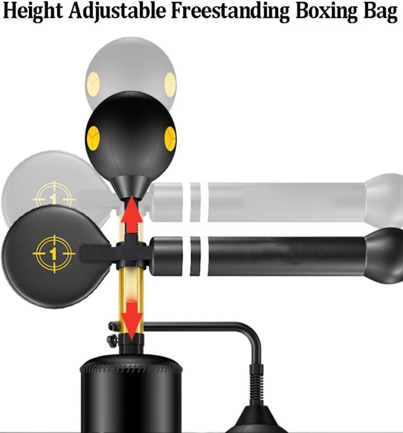 PROFFIX Punching Bag with Stand, Boxing Bag for Teens & Adults - Height Adjustable - Speed Bag for Training, Boxing Equipment, Stress Relief & Fitness (Kids Boxing Trainer) - Image 3