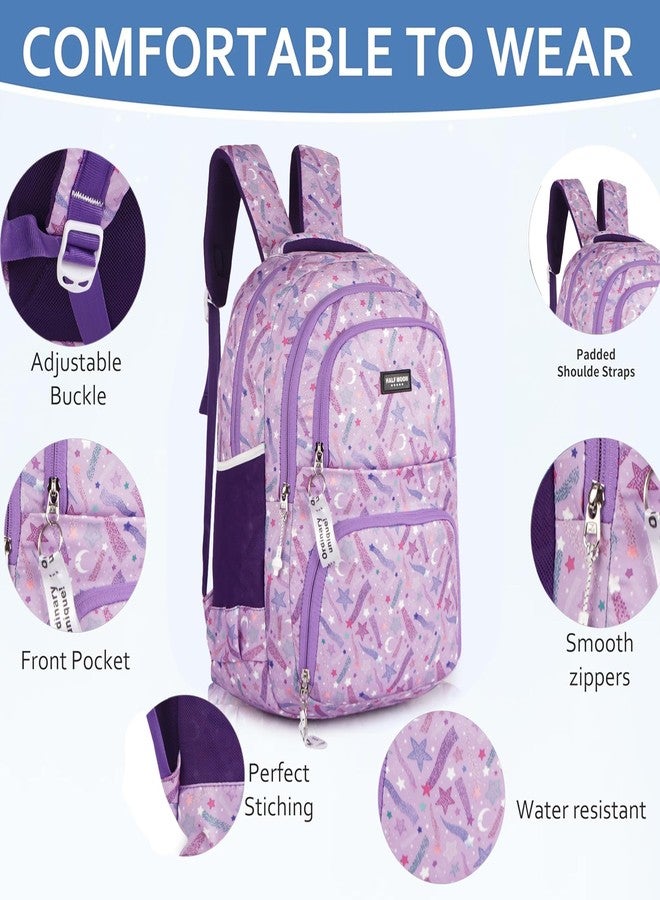 Half Moon Astro School Bag for Class 5-12 | Spacious Backpack for Girls Boys 10 12 13-14 to 19 Years Old | Stylish Trendy College Bags with Multiple Compartments & Small Pockets Inside (Pink) - Image 2