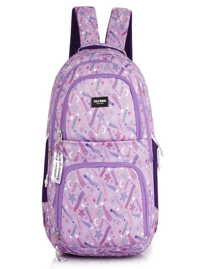 Half Moon Astro School Bag for Class 5-12 | Spacious Backpack for Girls Boys 10 12 13-14 to 19 Years Old | Stylish Trendy College Bags with Multiple Compartments & Small Pockets Inside (Pink) - Image 1