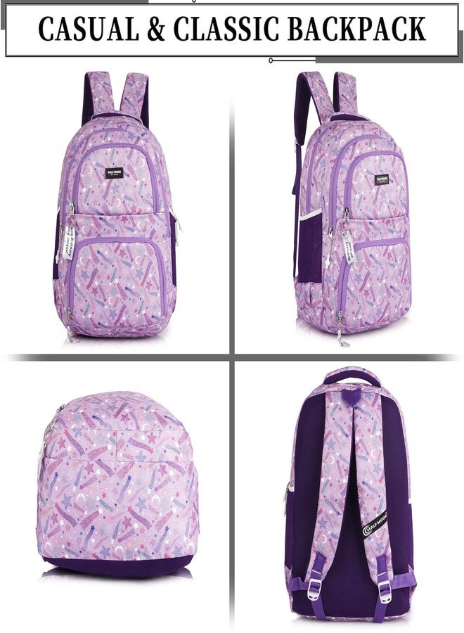 Half Moon Astro School Bag for Class 5-12 | Spacious Backpack for Girls Boys 10 12 13-14 to 19 Years Old | Stylish Trendy College Bags with Multiple Compartments & Small Pockets Inside (Pink) - Image 3