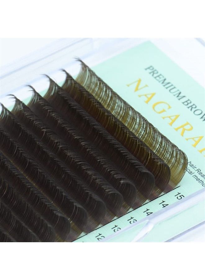 NAGARAKU Natural Brown Color Eyelash Extensions 0.07mm D curl 7-15mm Mix Tray Individual Lashes Classic Faux Mink Volume 20 rows Soft Eyelash Supplies  - Image 5