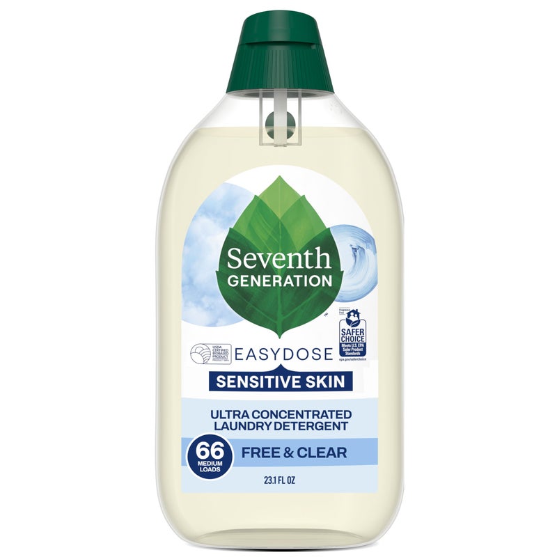 Seventh Generation EasyDose Laundry Detergent Ultra Concentrated 66 Loads Free  Clear Designed for Sensitive Skin 231 Fl Oz - Image 3