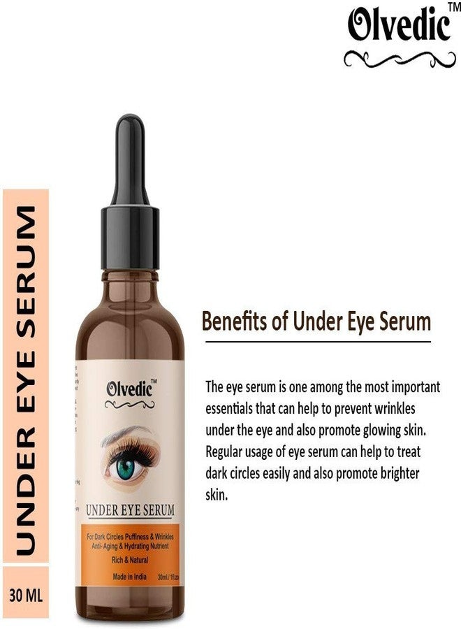 Olvedic 100% Pure Acid Hydra Boost Under Eye Recovery Serum, Reduces Dark Circles, Puffiness & Wrinkles-(30 ml) - Image 4