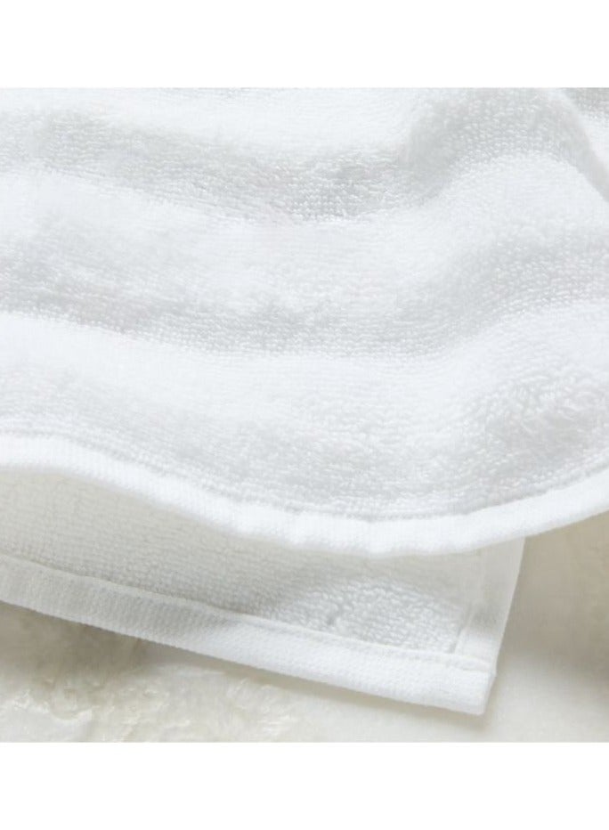 Pearl Coast 6 Pieces Luxury Towel Set Premium Cotton 550 GSM Ultra Soft and Highly Absorbent Expertly Woven for Durability Hotel And Spa Quality Towels 2 Bath Towel 70x150cm 2 Hand Towel 46x81cm 2 Face Towel 30X30cm White - Image 3