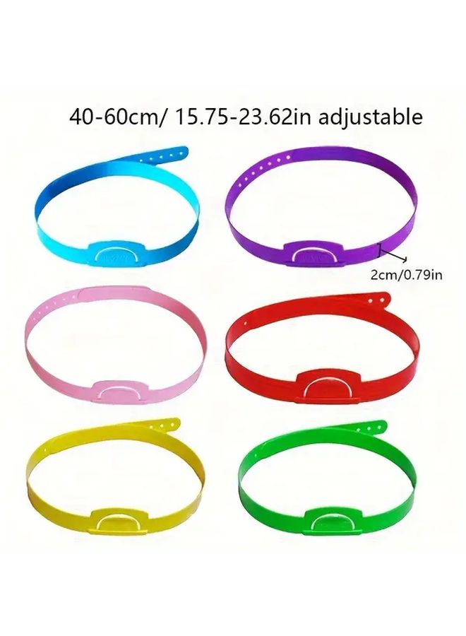 4 Green Adjustable Plastic Headbands for Classroom Games Party Activities - Image 2