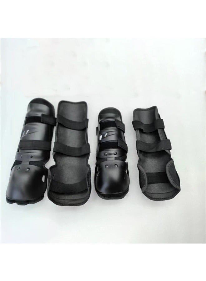 Generic Knee Shin Guards Adult Knee Pads Protector Flexible Breathable Adjustable Elbow Armor for Motorcycle Motocross Racing Mountain Bike, 4 Pieces - Image 2