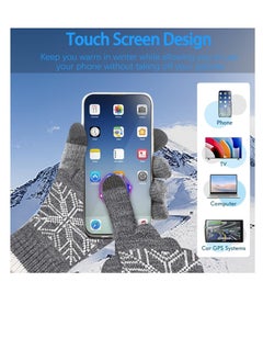 Excefore USB Heated Gloves, Winter Warm Heating Gloves, Washable Touchscreen Electric Warm Gloves, Knitted Heated Gloves, for Men Women Indoor Outdoor  - Image 3