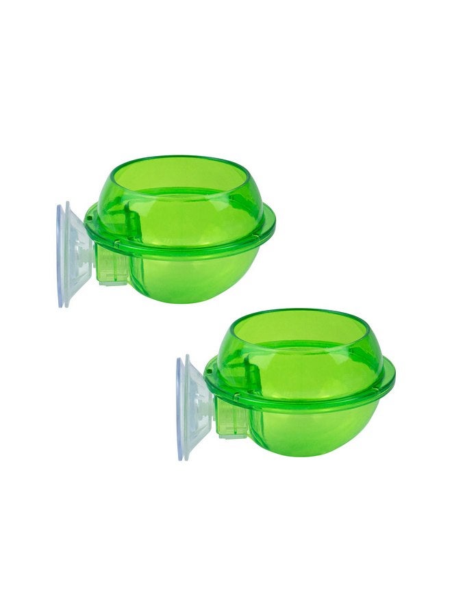 AUEAR, 2 Pack Reptiles Suction Cup Feeder Chameleon Feeding Food Cricket Bowl Water Dish Gecko Ledge Supplies Accessories for Gecko Lizard Bearded Dragon - Image 1