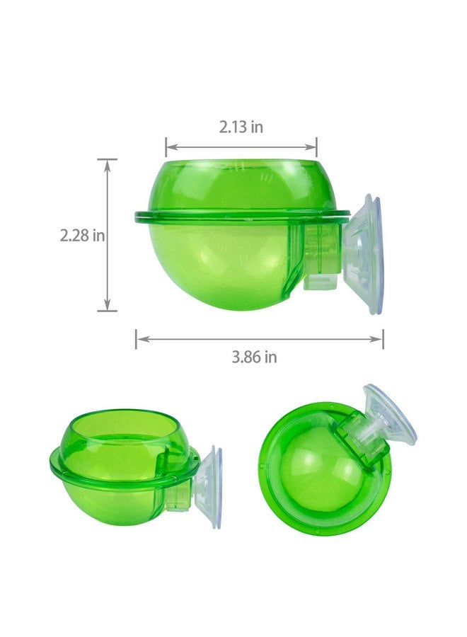 AUEAR, 2 Pack Reptiles Suction Cup Feeder Chameleon Feeding Food Cricket Bowl Water Dish Gecko Ledge Supplies Accessories for Gecko Lizard Bearded Dragon - Image 2