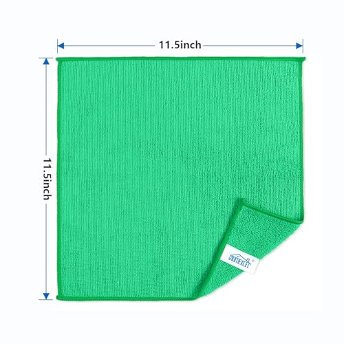 HOMEXCEL Green Microfiber Cleaning Cloth 8 Pack Cleaning Towels for Kitchen Lint Free ScratchFree Highly Absorbent and Reusable Cleaning Rags for House Window and Glass Cars 115 X115 inch - Image 3