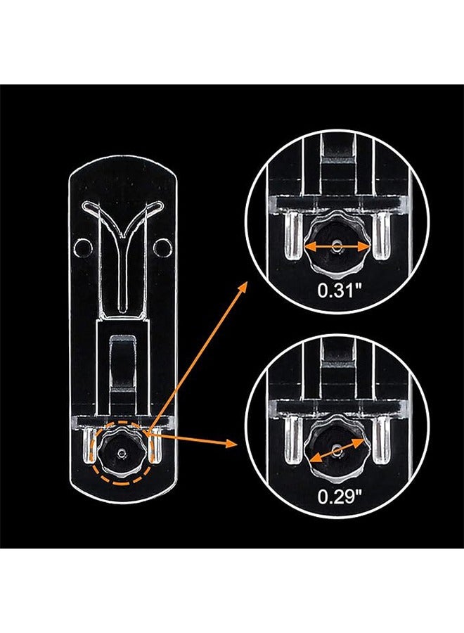 20 Pcs Shelf Support Peg Clear Plastic Cabinet Shelf Pins Self-Locking Bracket Clips Rectangular Plastic Laminated Plate Holder for Supporting Furniture Kitchen Bookcase Closet Shelf 5*20MM - Image 2