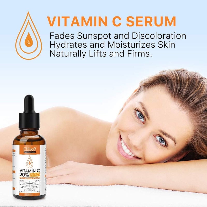 ELBBUB Anti Aging Vitamin C Serum Hyaluronic Acid Serum Set with Hyaluronic Acid Skin Care Set Boost Skin CollagenHydrate Plump Skin Anti Aging Wrinkle Facial Serum - Image 3