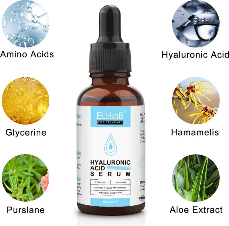 ELBBUB Anti Aging Vitamin C Serum Hyaluronic Acid Serum Set with Hyaluronic Acid Skin Care Set Boost Skin CollagenHydrate Plump Skin Anti Aging Wrinkle Facial Serum - Image 5