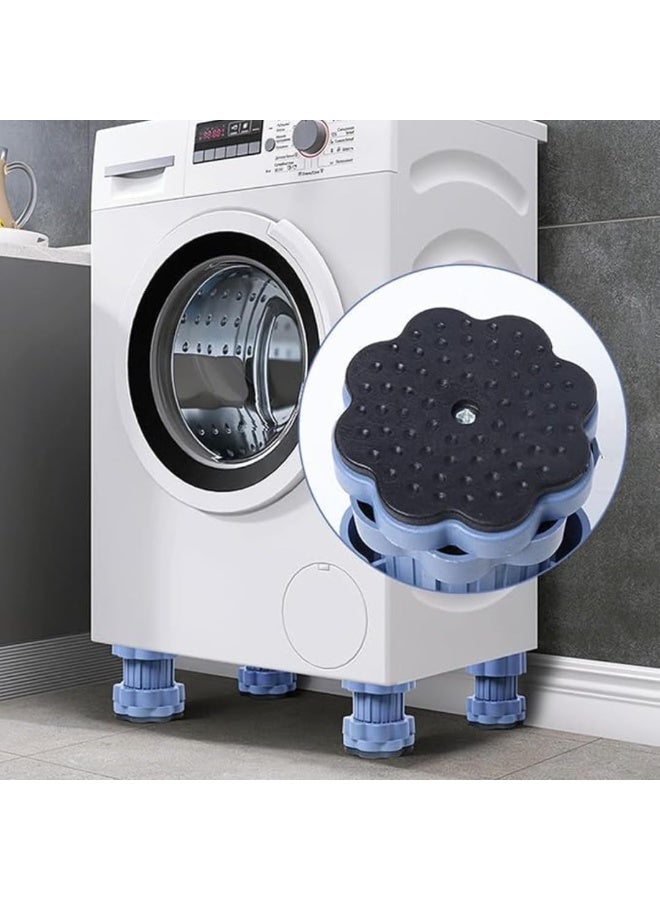 Anti Vibration Washing Machine Feet Pads 4 Pack Noise Reducing Non Slip Washer Foot Pads Shock Absorbing Rubber Floor Protectors for Washing Machine Dryer Refrigerator Furniture Stability - Image 1