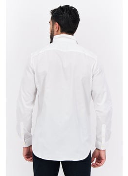 French Connection Men Regular Fit Long Sleeves Plain Casual Shirt, White  - Image 3