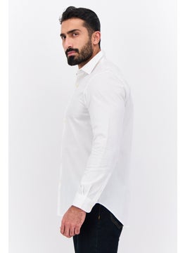 French Connection Men Regular Fit Long Sleeves Plain Casual Shirt, White  - Image 2
