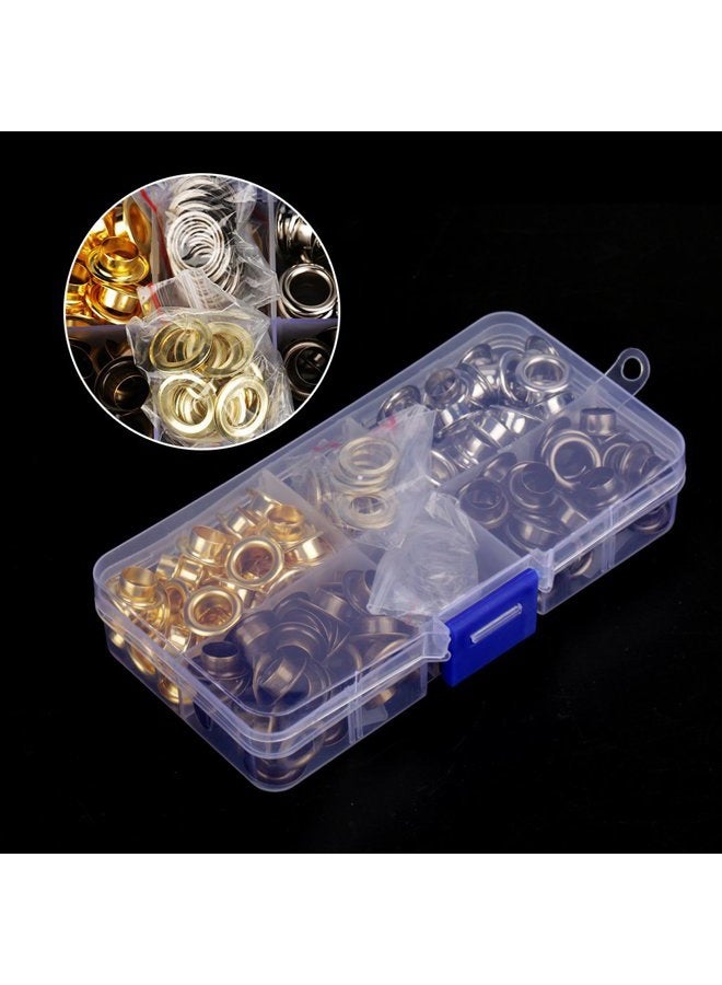 Hztyyier Metal Grommets Kit 140Pcs 5/16 Inch 8mm Metal Eyelets Kits Shoe Eyelets Grommet Sets for Shoes Clothes Crafts Bag DIY Project with Storage Box - Image 5