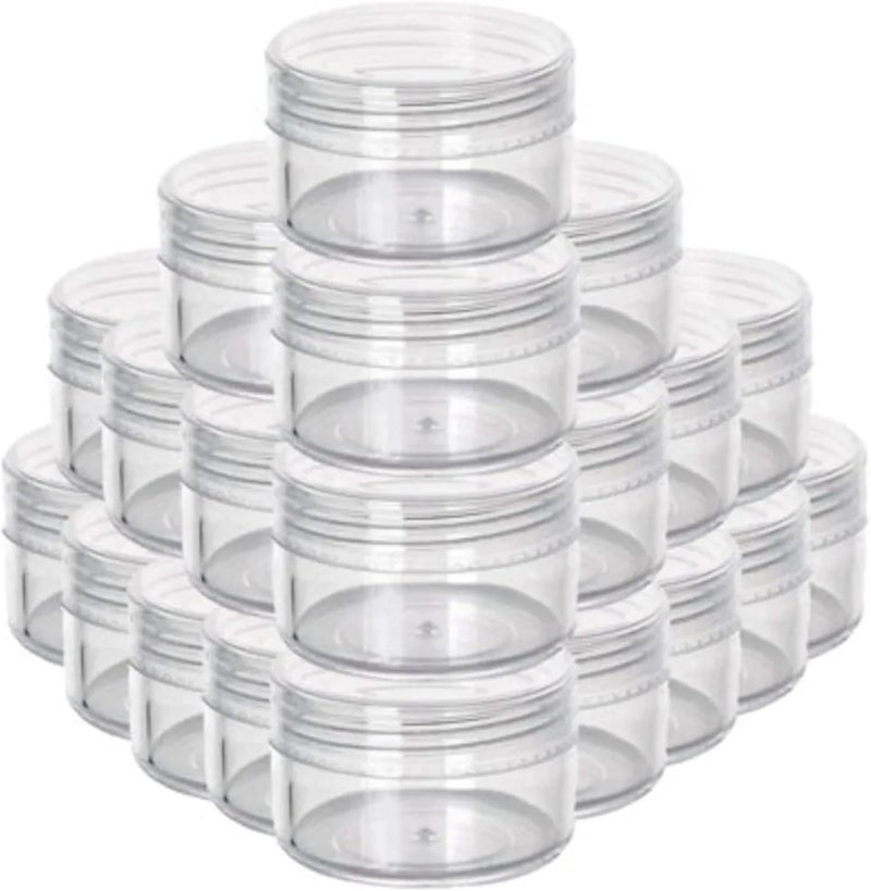Lip Scrub Containers 100PCS 2/3/5/10/15/20ml Plastic Jars Round Screw Lids Cosmetic Leak Proof Clear Containers for Salve Lip Balm(Clear,5ml) - Image 1