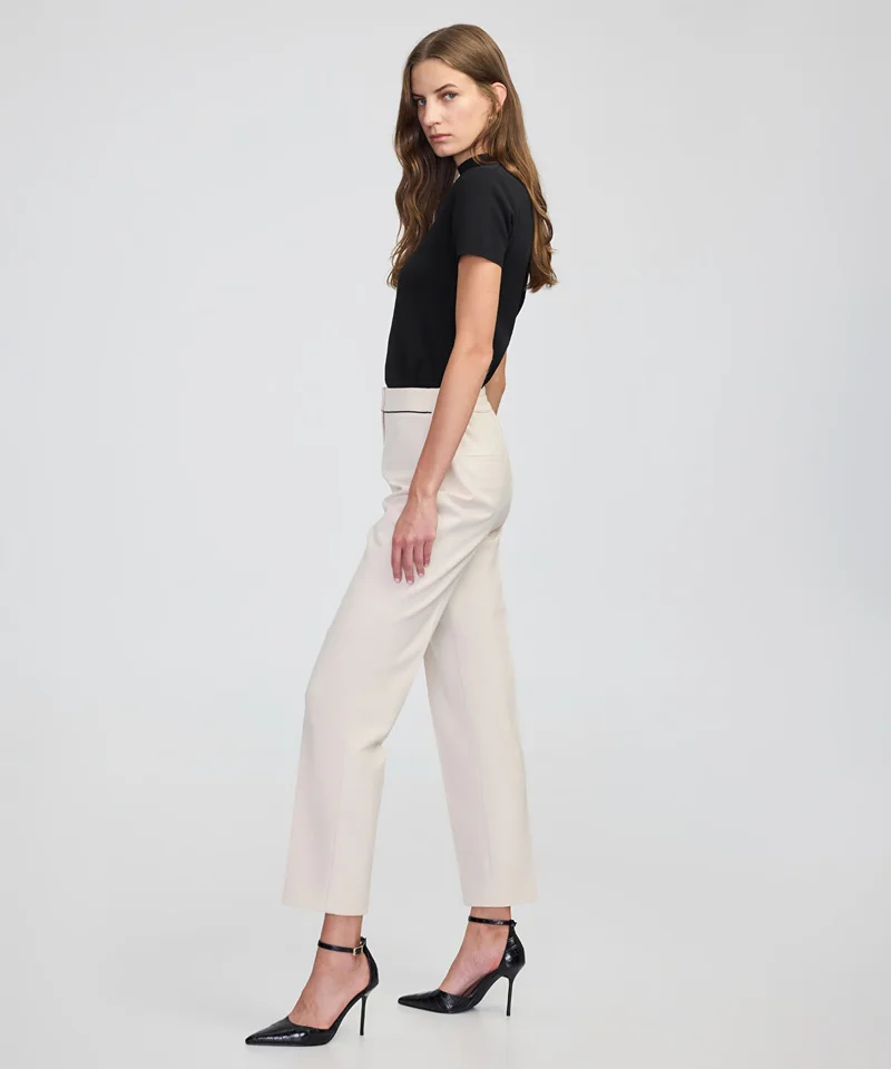 Ipekyol Contrast-Piping Cigarette Trousers