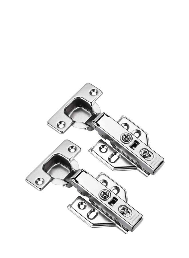 HASANAT ESSENTIALS 2pcs 110 Degree Frameless Cabinet Door Concealed Hinges,Full Overlay,Nickel Plated