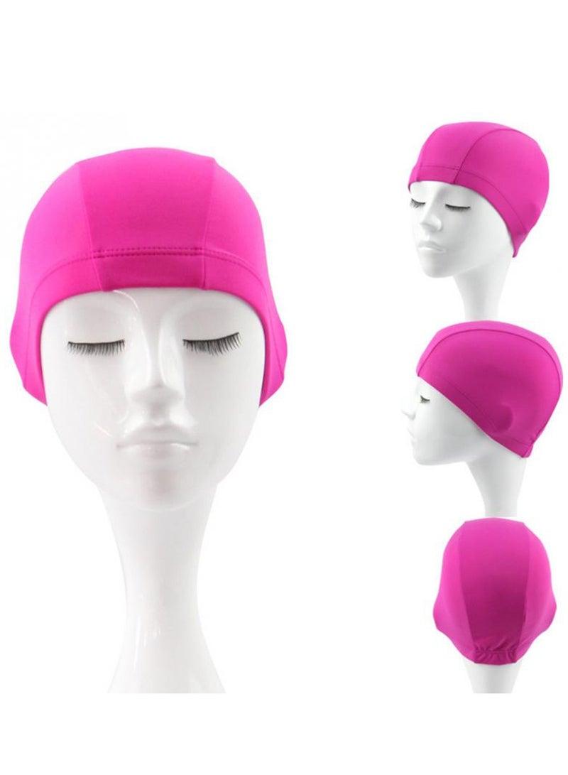 Set of 4, Unisex Adult Elastic Swimming Cap Sports Swim Pool Hat for Women Men - Image 2