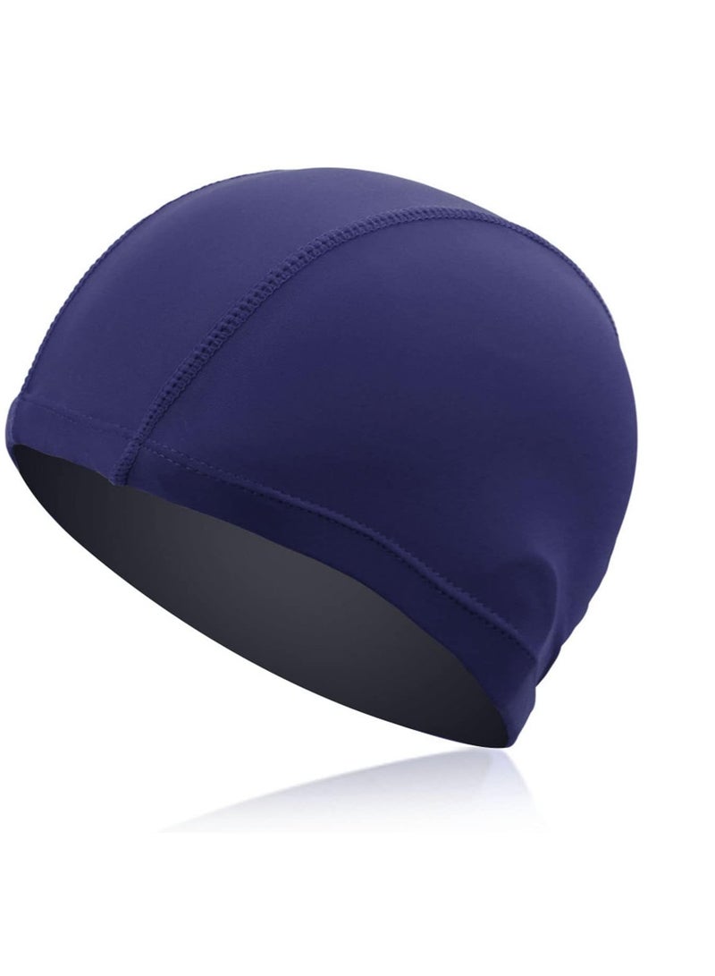 Set of 4, Unisex Adult Elastic Swimming Cap Sports Swim Pool Hat for Women Men - Image 3