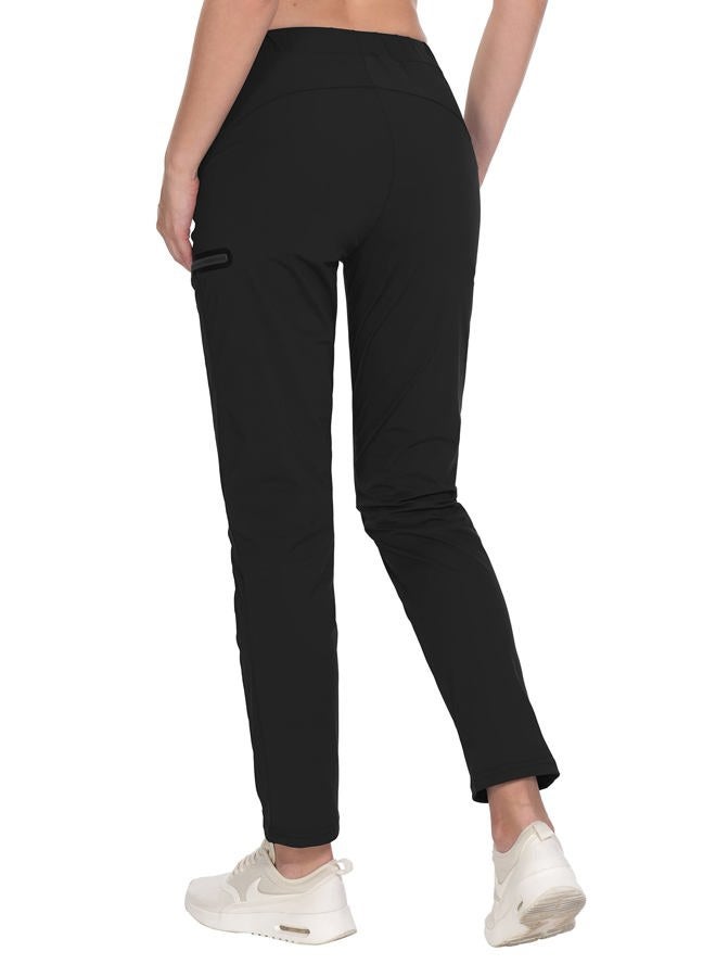 Little Donkey Andy Women's Ultra-Stretch Quick Dry Lightweight Ankle Pants Drawstring Active Travel Hiking Large Black - Image 3