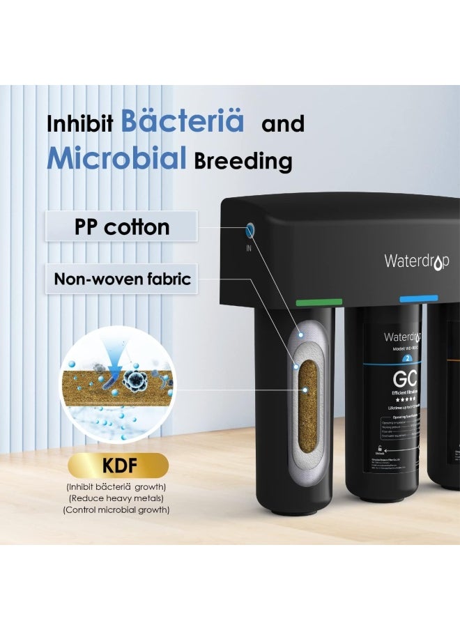 Waterdrop - Black  Tsa 3 Stage Under Sink Water Filter Direct Connect To Home Faucet Nsf/Ansi 42 Certified Element Usa Tech - Image 1