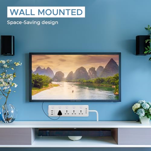 Lapcare Smart Surge Protector with Individual Switch, Extension Board, 250 Volts 4AC Socket 2500W, PD 20w & 2xUSB, 1.5M Copper Cord, Overload Protection, Safety Shutter, Durable PP Body - Image 4