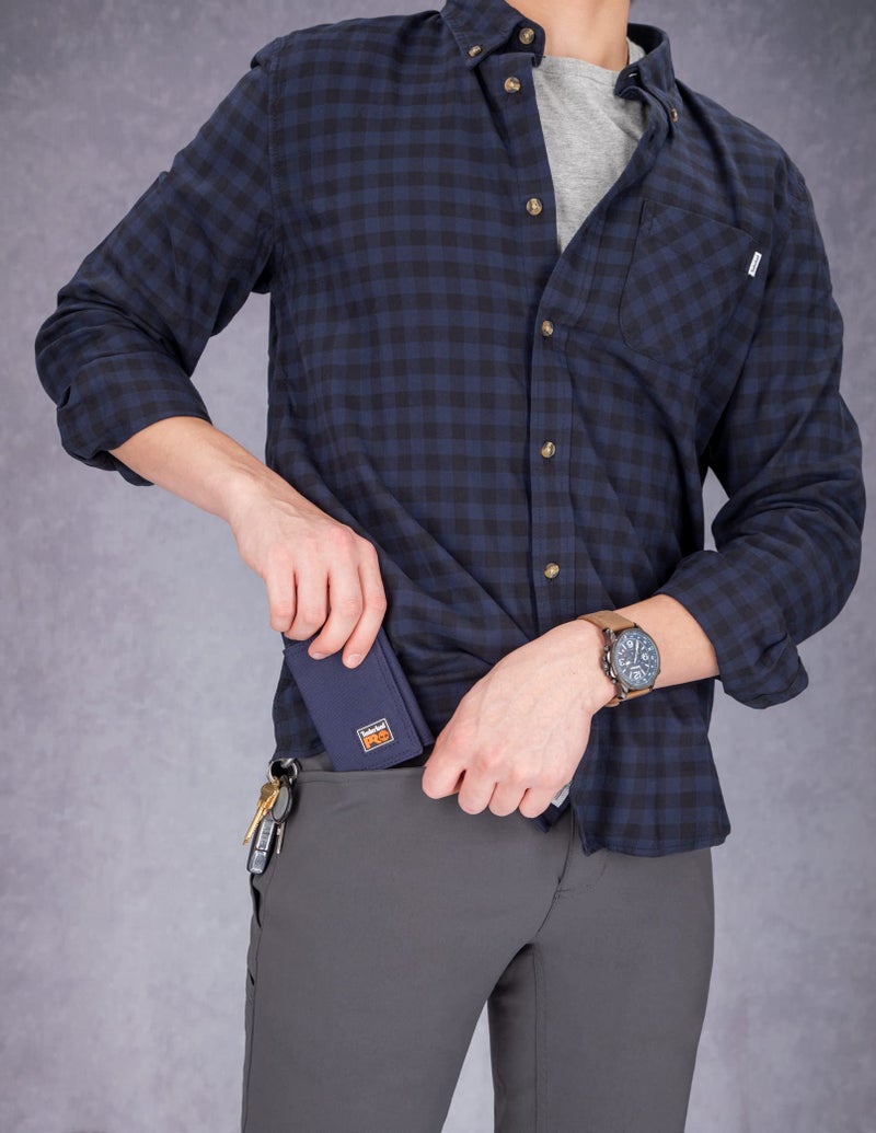 Timberland PRO Men's Cordura Nylon Rfid Trifold Wallet With Id Window, navy, One Size - Image 5