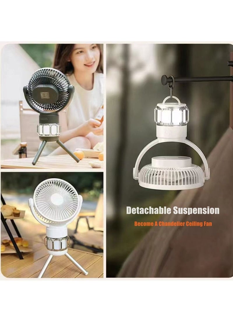 كول بيبي مروحة خارجية COOLBABY سعة 10000 مللي أمبير في الساعة للتخييم مع ضوء LED USB مروحة محمولة مع جهاز تحكم عن بعد بنك الطاقة بطارية قابلة لإعادة الشحن 3 سرعات طاقة الرياح لخيمة التخييم والصيد وعربة الغولف - Image 2