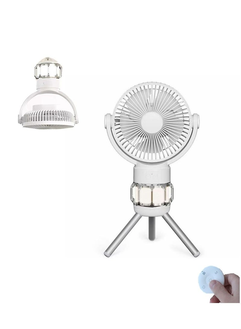 كول بيبي مروحة خارجية COOLBABY سعة 10000 مللي أمبير في الساعة للتخييم مع ضوء LED USB مروحة محمولة مع جهاز تحكم عن بعد بنك الطاقة بطارية قابلة لإعادة الشحن 3 سرعات طاقة الرياح لخيمة التخييم والصيد وعربة الغولف - Image 1