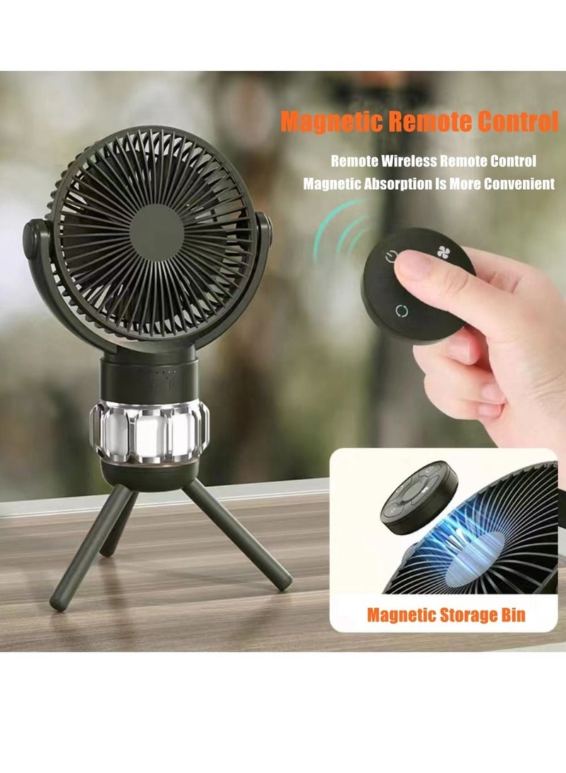 كول بيبي مروحة خارجية COOLBABY سعة 10000 مللي أمبير في الساعة للتخييم مع ضوء LED USB مروحة محمولة مع جهاز تحكم عن بعد بنك الطاقة بطارية قابلة لإعادة الشحن 3 سرعات طاقة الرياح لخيمة التخييم والصيد وعربة الغولف - Image 4