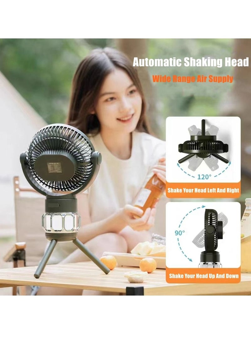 كول بيبي مروحة خارجية COOLBABY سعة 10000 مللي أمبير في الساعة للتخييم مع ضوء LED USB مروحة محمولة مع جهاز تحكم عن بعد بنك الطاقة بطارية قابلة لإعادة الشحن 3 سرعات طاقة الرياح لخيمة التخييم والصيد وعربة الغولف - Image 5