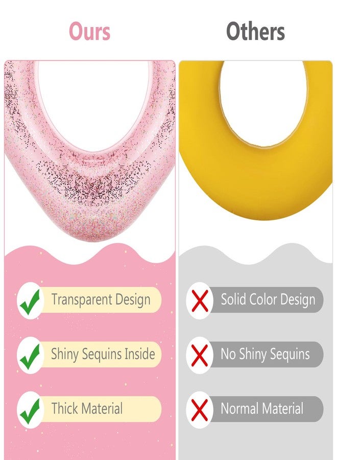 MoKo Inflatable Pool Floats for Adults, Clearance Bachelorette Party Decorations Heart Shaped Swim Ring Summer Swimming Tube Water Fun Beach Wedding Pool Toys Swimming Circle - Image 2